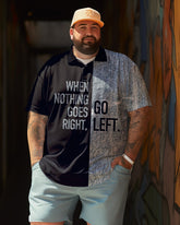 Polo à manches courtes pour hommes, imprimé de lettres de couleurs contrastées irrégulières, chemises décontractées pour vacances d'été, hauts vintage décontractés et respirants